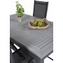 Ekens Spisegruppe (152x90) - Sort/Gr - 4 Stole