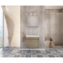 Badrumspaket 60 cm Ljus tr�imitation med Spegelsk�p - Luxus