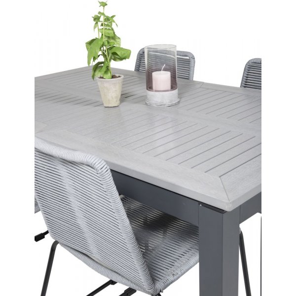 Ekenäs Matgrupp (152x90) - Svart/Grå - 4 Stolar Ekenäs Matgrupp (152x90) - Svart/Grå - 4 Stolar