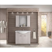 Möbelpaket Monaco 88 vit/beige med spegelskåp (2 skåp) Möbelpaket Monaco 88 vit/beige med spegelskåp (2 skåp)
