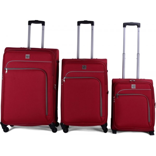 Resv�ska set om 3 st - R�d textil