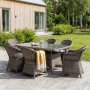 Matgrupp Sienna matbord & 6 Mercury f�t�ljer utomhus + M�belv�rd
