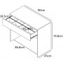Sminkbord vitt med f�rvaring 90 cm bred