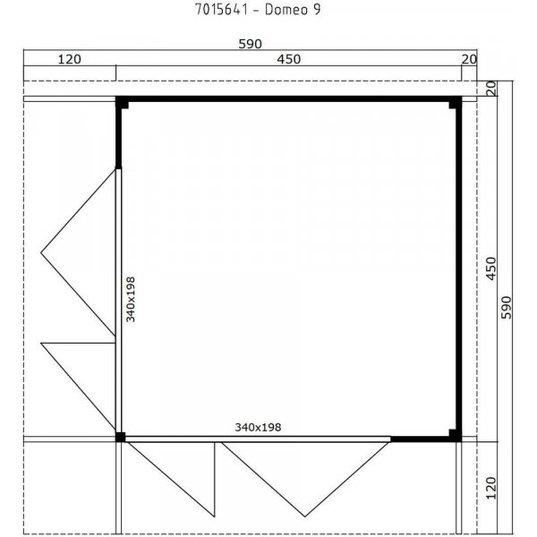 Attefallshus Katja I - 20,2 m² Attefallshus Katja I - 20,2 m²