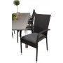 Ekens Matgrupp (224x100) - Svart/Gr/Vit - 8 Stolar