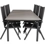 Prssebo Matgrupp (224x100) - Svart/Gr - 6 Stolar