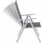 Utematgrupp Ibiza bord 150cm + 6 stolar - Silver/svart