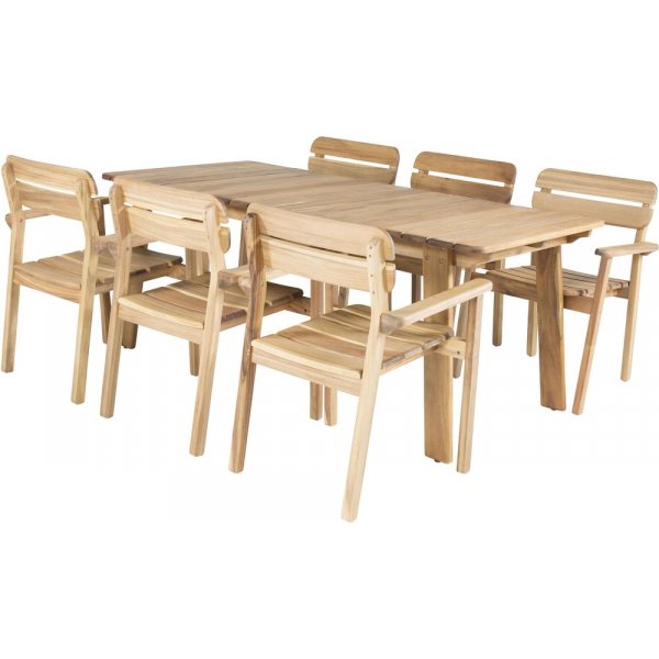 Malmby Matgrupp (180x90) - Natur - 6 Stolar Malmby Matgrupp (180x90) - Natur - 6 Stolar