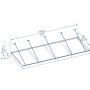 Canopia Sophia Clear XL Entrance baldakin 1,4 x 4 - Mrkegr/klart glas