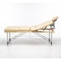 Massagebnk med metallben - 4 zoner - Beige