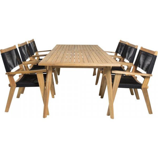 Charlottenberg Matgrupp (220x100) - Natur - 6 Stolar