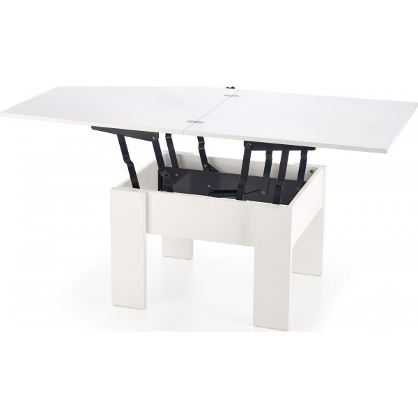 Serafin h�j och s�nkbart soffbord 80-160 x 80 cm - Vit