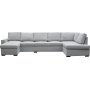 U-soffa Solna XL med f�rvaring - 367 cm - ljusgr�