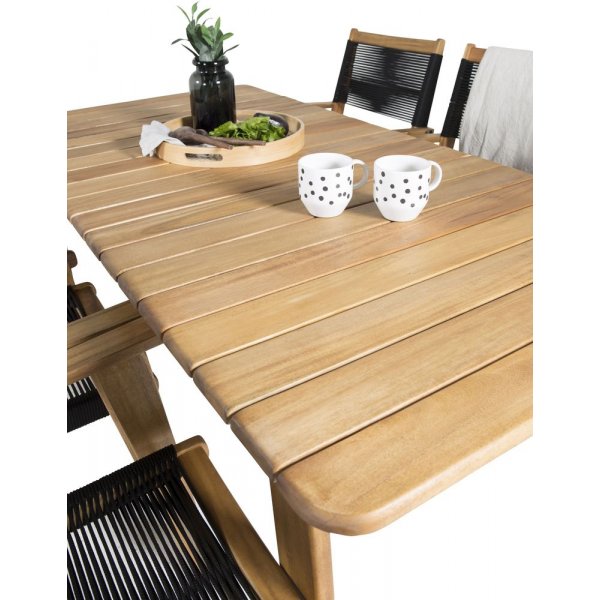 Malmby Matgrupp (180x90) - Natur - 6 Stolar