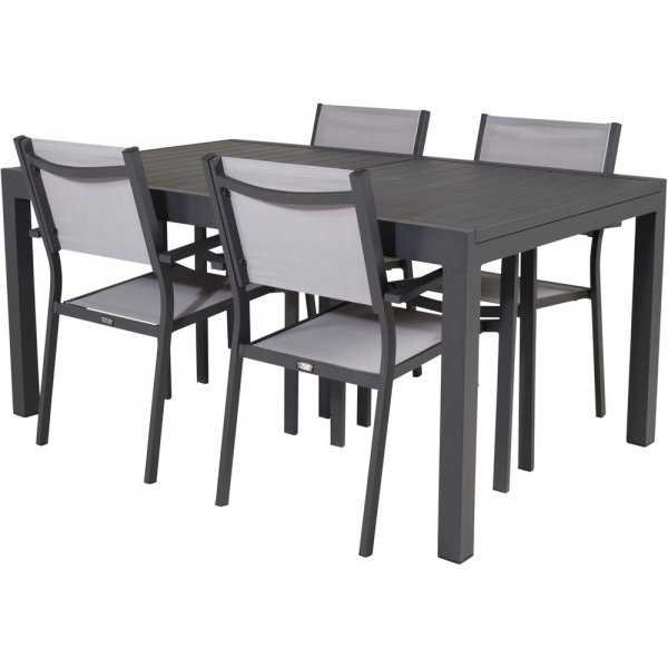 Holma Matgrupp (160x100) - Svart - 4 Stolar Holma Matgrupp (160x100) - Svart - 4 Stolar