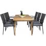 Malmby Matgrupp (180x90) - Svart/Natur - 6 Stolar