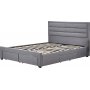 S�ngram med f�rvaring inklusive s�nggavel 180 x 200 cm - Gr�