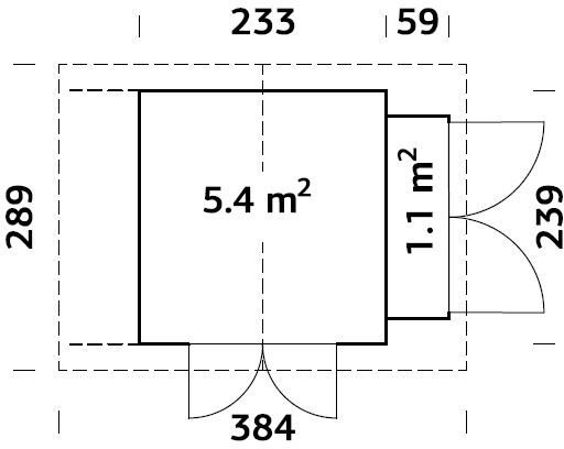 Förråd Marcus - 6,5 m² Förråd Marcus - 6,5 m²