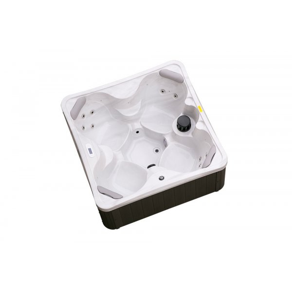 Spabad utomhus 4 personer - 180x180 cm, LED, ozonator, 16 jets