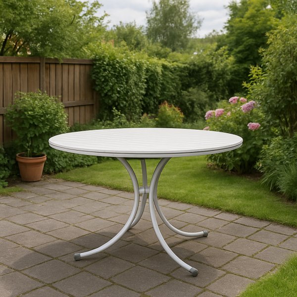 Holmsund bord runt 130 cm vit