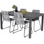Holma Matgrupp (160x100) - Svart - 4 Stolar