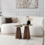 Mushroom sidobordset �30/40 cm - Guld/valn�t