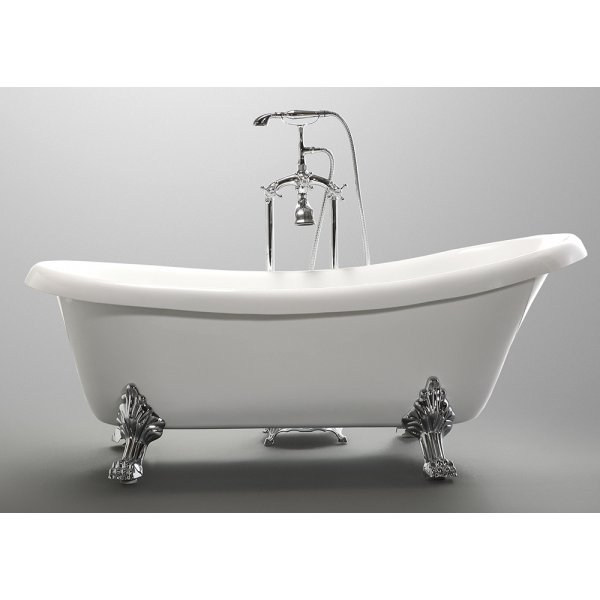 Badekar med lvefdder - Maia - 160 cm