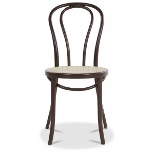 No 18 matstol med rottingsits - Brun