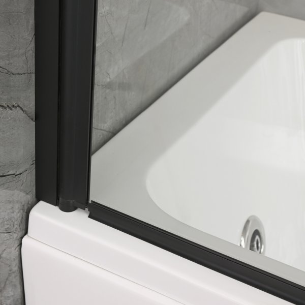 Badkarsvägg Novelle - Rundade hörn | svart Badkarsvägg Novelle - Rundade hörn | svart