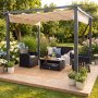 1 Pergola med tak 3x3 m aluminium - Solskydd & draganordning