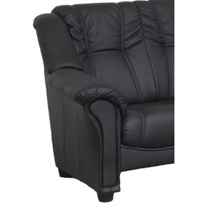 Rom 2-sits soffa i svart PU