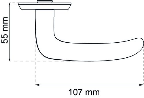 D�rrhandtag Habo A696 - Nickel