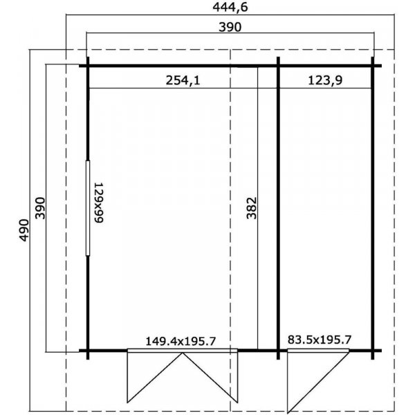 Friggebod Adam E - 15 m�