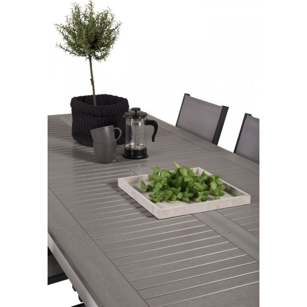 Eken�s Matgrupp (224x100) - Svart/Gr�/Vit - 6 Stolar