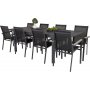 Holma Matgrupp (160x100) - Svart - 8 Stolar
