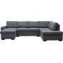 U-soffa Solna v�ndbar - 309 cm - m�rkgr�