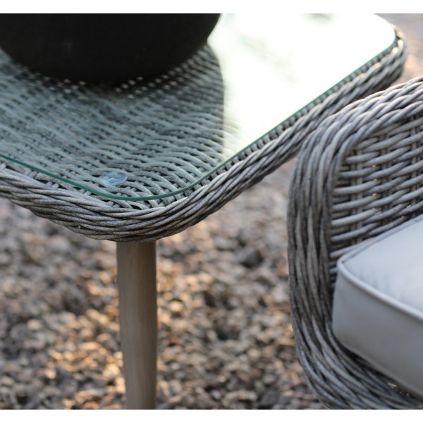 Morgon - Lounge-Set aus grauem synthetischem Rattan + Reinigungsspray für Gartenmöbel Morgon - Lounge-Set aus grauem synthetischem Rattan + Reinigungsspray für Gartenmöbel