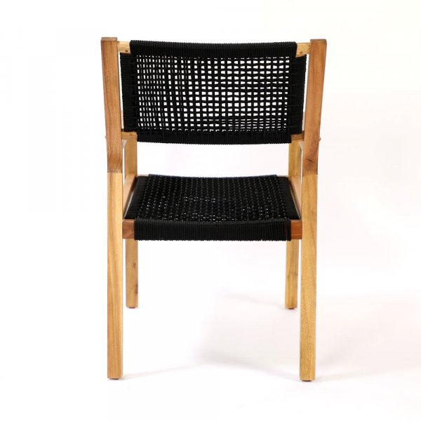 Lekvall Matstol - Svart rep/Akacia