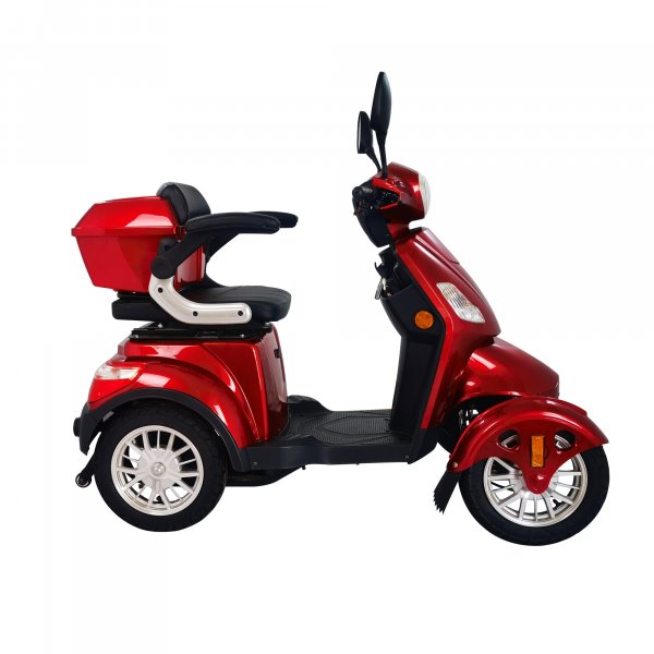 Promenadskoter med 4 hjul - Svart & röd 1000W Promenadskoter med 4 hjul - Svart & röd 1000W