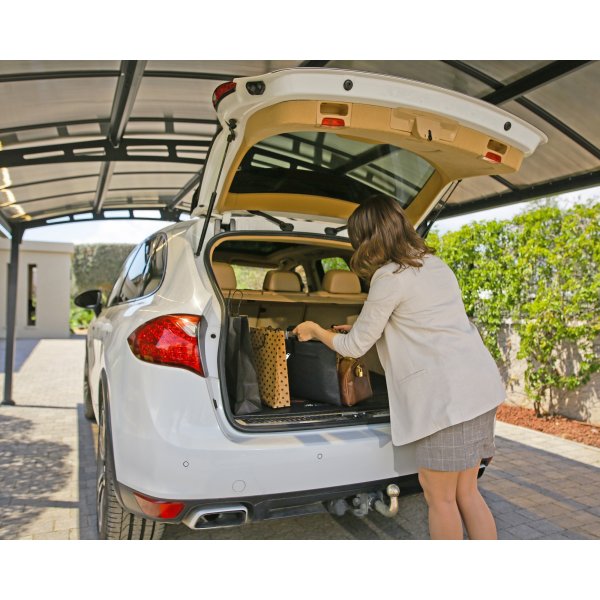 Canopia Arcadia Dobbelt Metal Carport 3,6 x 8,5 - Grå Canopia Arcadia Dobbelt Metal Carport 3,6 x 8,5 - Grå