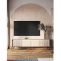 TV-b�nk med LED - Beige/svart