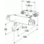 Gustavsberg Nautic termostat badkarsblandare 160/40 c-c