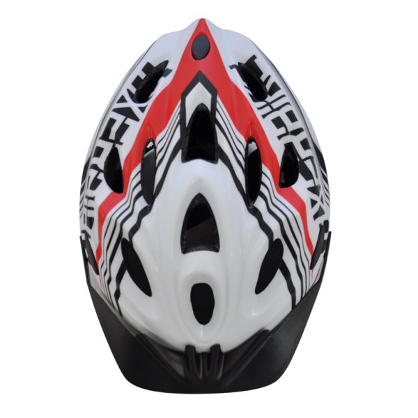 Cykelhj�lm Cooper vit & r�d