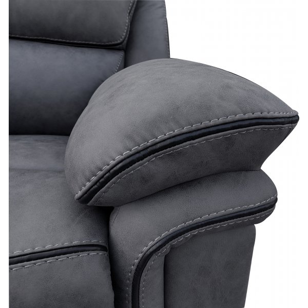 Reclinerf�t�lj gr� (Mikrofiber) - Riverdale