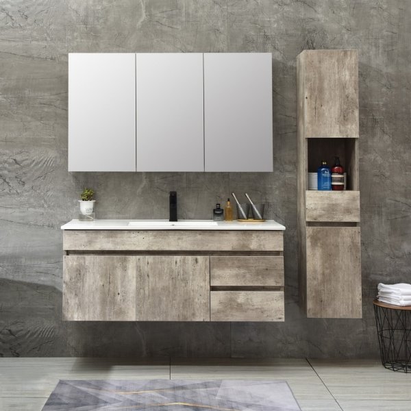 Badrumsmbler Barcelona 120 cm - Betongimitation