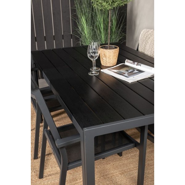 Ervalla Matgrupp (150x90) - Svart - 4 Stolar Ervalla Matgrupp (150x90) - Svart - 4 Stolar