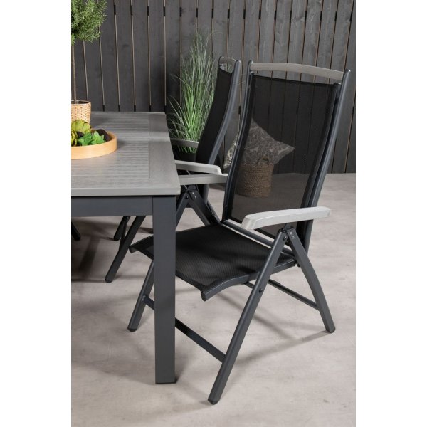 Ekenäs Matgrupp (152x90) - Svart/Grå - 4 Stolar Ekenäs Matgrupp (152x90) - Svart/Grå - 4 Stolar