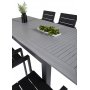 Ekens Matgrupp (152x90) - Svart/Gr - 6 Stolar
