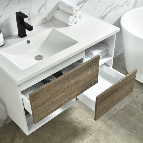 Badrumsmöbler Elm - Trä Badrumsmöbler Elm - Trä