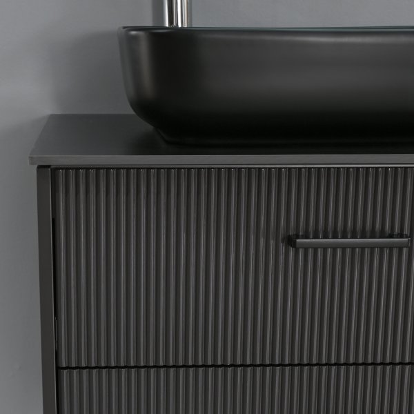 Badeværelsesmøbler Luxern - Mørkt træ | 180 cm + Toiletpapirholder Badeværelsesmøbler Luxern - Mørkt træ | 180 cm + Toiletpapirholder